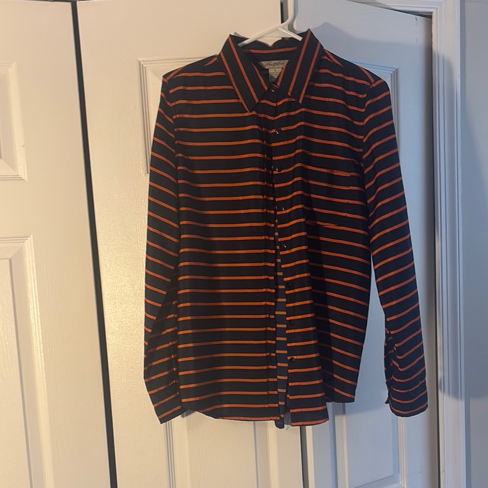 Striped Button-Up Shirt